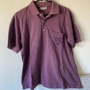 Purple Vintage Celine Polo Pocket Tee